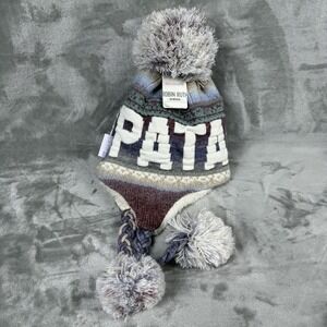 NEW Robin Ruth Patagonia Winter Knit Beanie Hat Pom Cuff